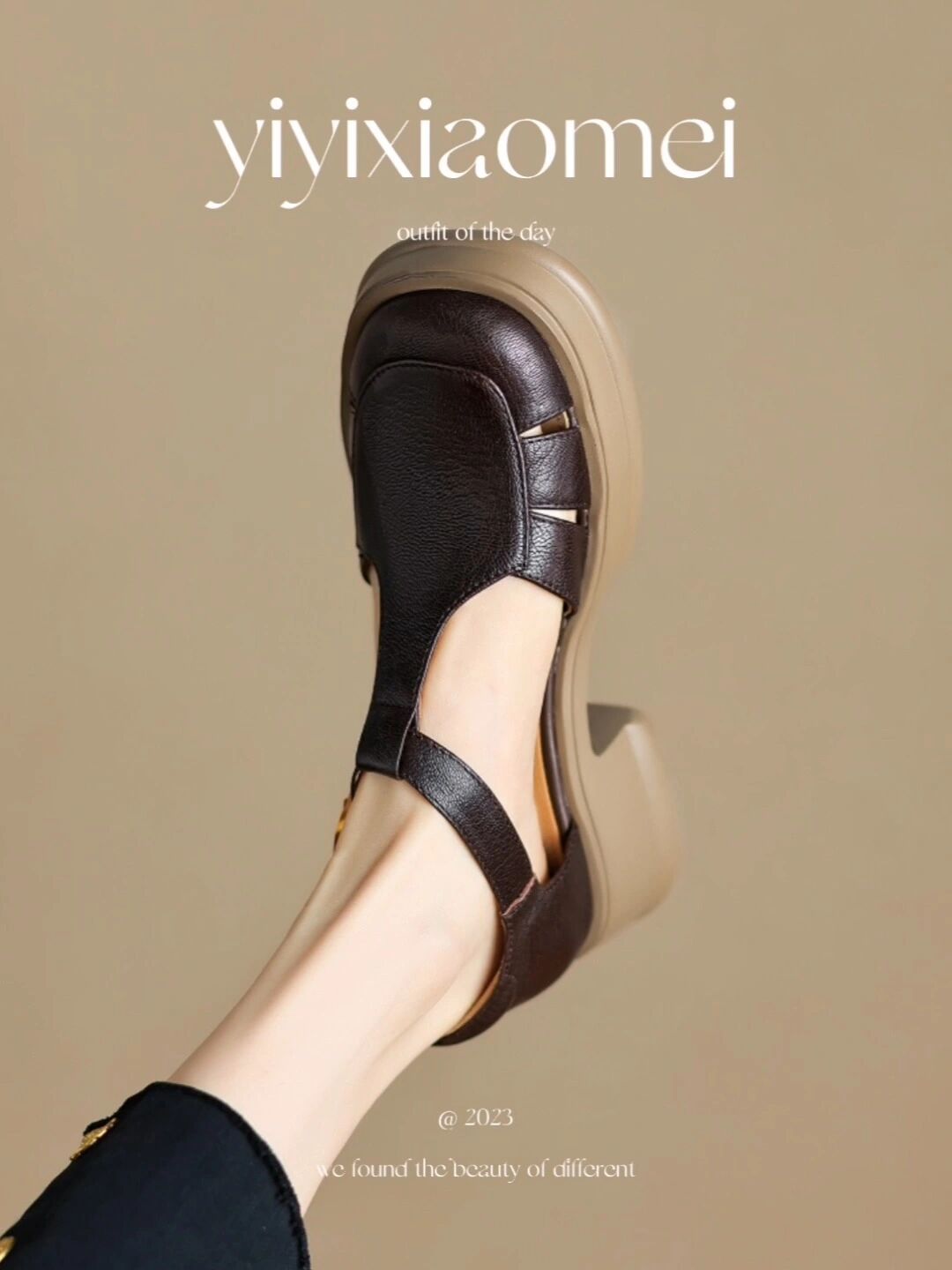 圆头 中口鞋 皮革  - VALI鞋履AI设计主图