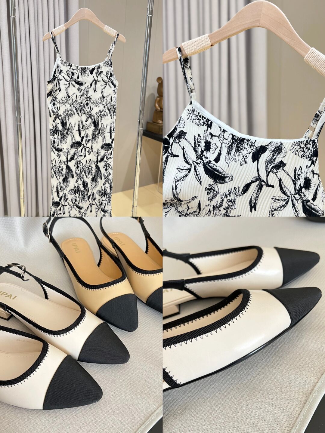 截短型 抹胸领 植物/花卉 印花 淡蓝色 蓝黑色  - VALI鞋履AI设计主图