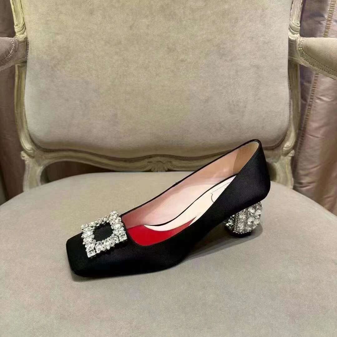 粗跟 方头 低帮 一脚蹬 浅口鞋 皮革  - VALI鞋履AI设计主图