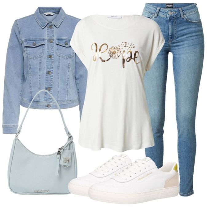 针织面料 H型 圆形领 文字图案 钉珠-亮片 气泡白 