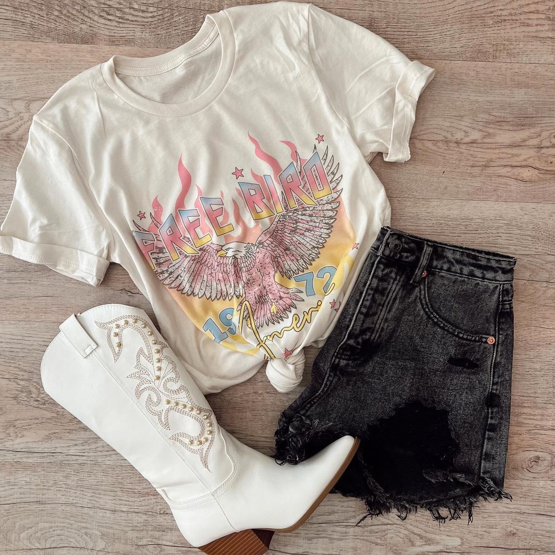 针织面料 H型 圆形领 卡通次元 文字图案 印花 深银灰色 银桦色  - VALI鞋履AI设计主图