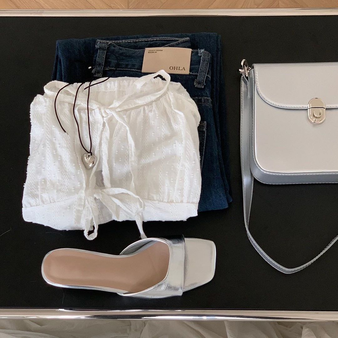 棉麻 打结-扭结 抽褶 云雾色 沙白色 鸽羽色 基础绳带 极简  - VALI鞋履AI设计主图