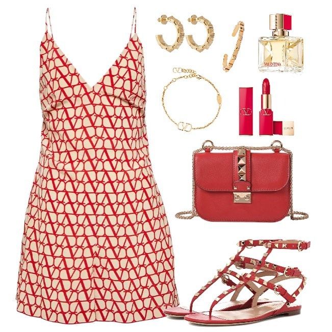 A型 V领 格纹/菱格 印花 茜红 桃白色 