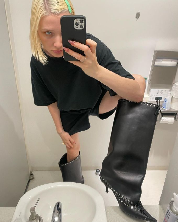 针织面料 圆形领 海盗黑 