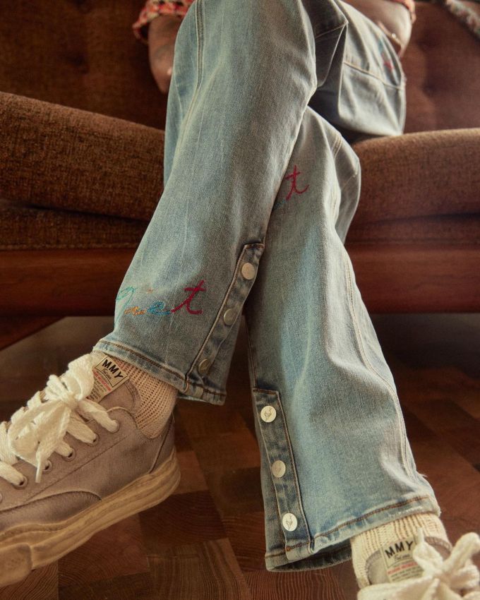 牛仔面料 洗水 暗土褐色 巧克力色 