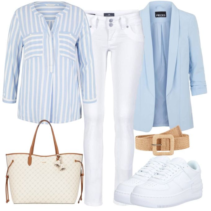 棉麻 H型 V领 条纹/波纹 炽白 浅灰蓝色 冰水 基础扣饰 都市 