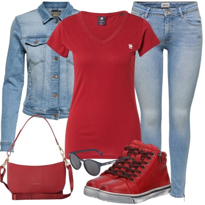 针织面料 H型 V领 巴贝多樱桃色 