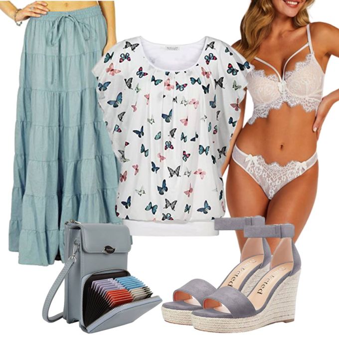 H型 圆形领 植物/花卉 印花 炽白 云雾色 气泡白 