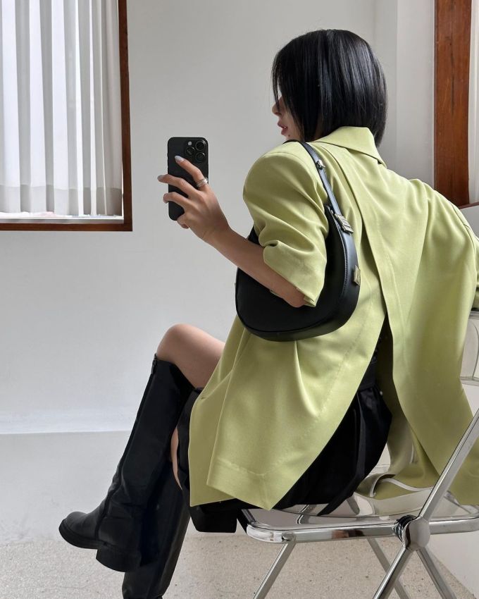 正装面料 H型 翻驳领 青橄榄色 踢踏舞鞋色 基础扣饰 都市 