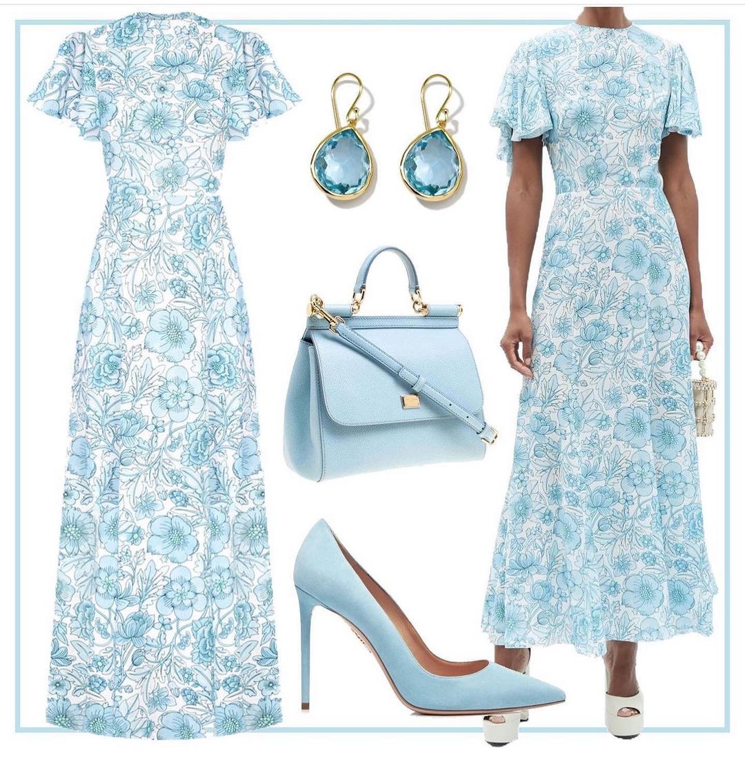 X型 植物/花卉 印花 淡蓝色 冰融化 宫廷  - VALI鞋履AI设计主图