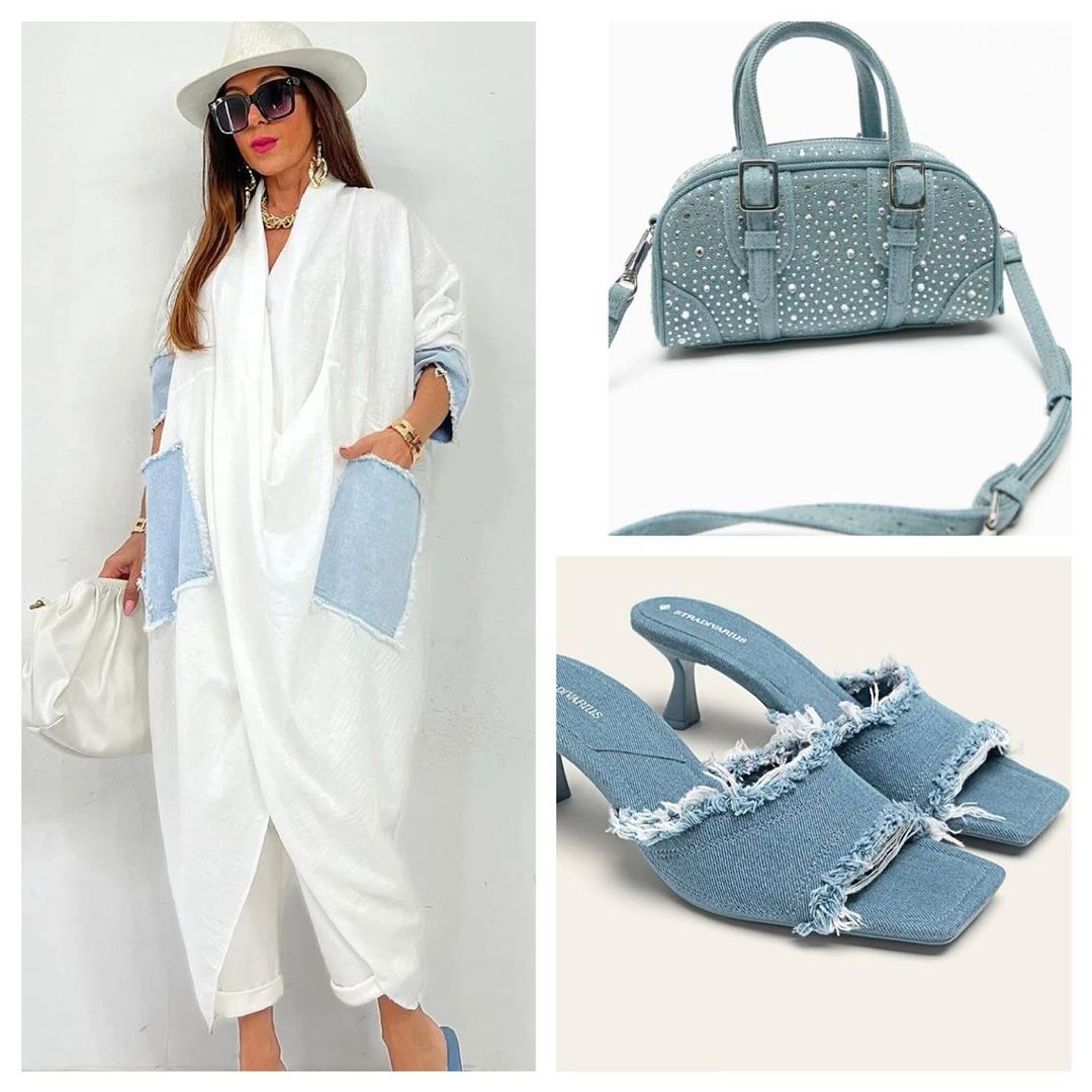 H型 撞色/渐变 开衩 拼接 气泡白 亮白色 都市 度假风  - VALI鞋履AI设计主图