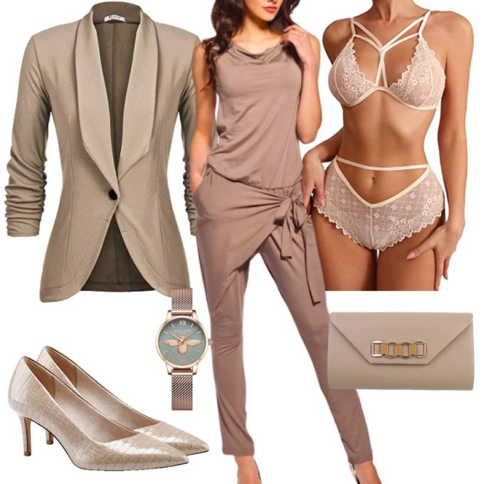 正装面料 X型 青果领 自然色 月夜色 浅棕褐色 基础扣饰 都市 