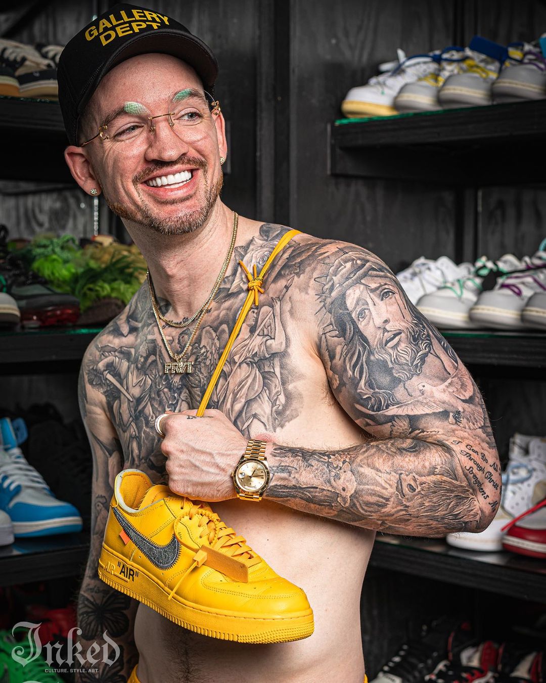 线性图案 印花 灰泥色 光谱黄 藏红花 宫廷  - VALI鞋履AI设计主图