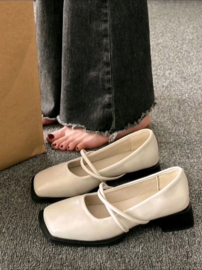 方头 中口鞋 皮革 