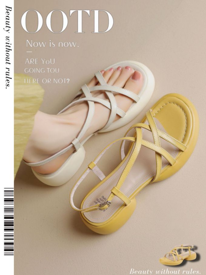 无帮 袢扣 皮革 