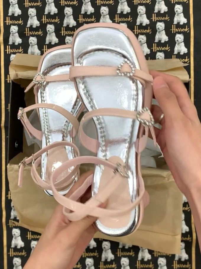 无帮 袢扣 中口鞋 皮革 