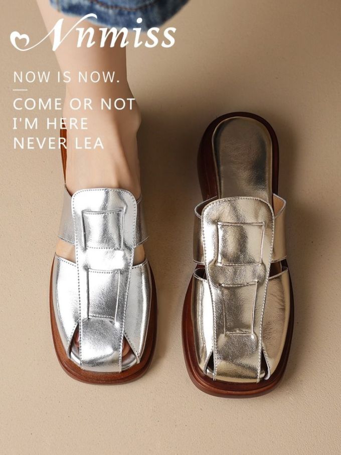 方头 无帮 皮革 