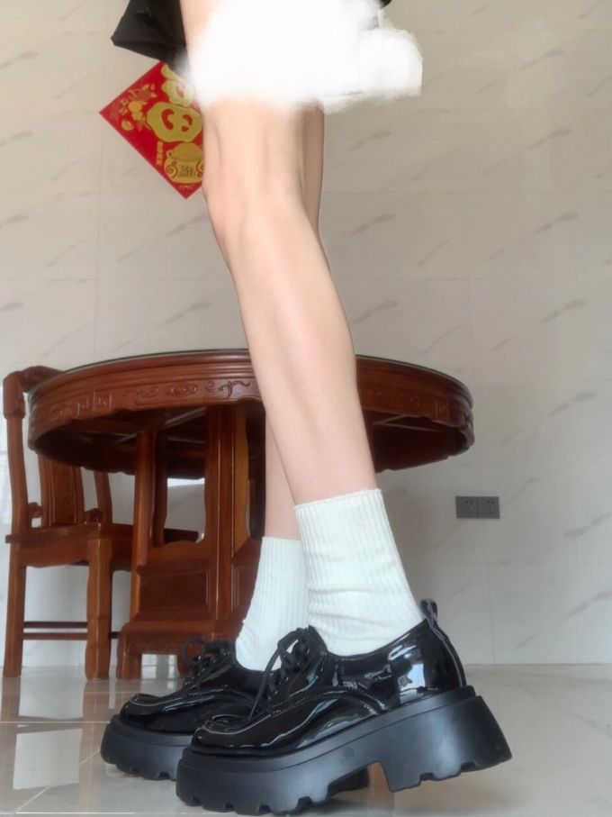 圆头 低帮 深口鞋 皮革 