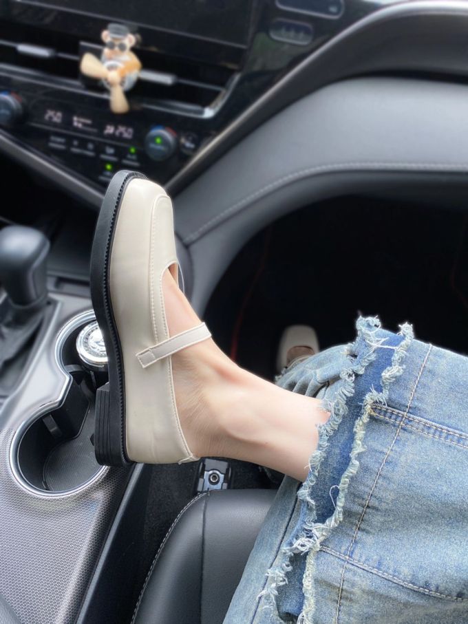 方头 中口鞋 皮革 