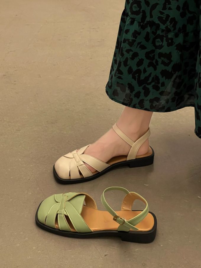 无帮 袢扣 皮革 