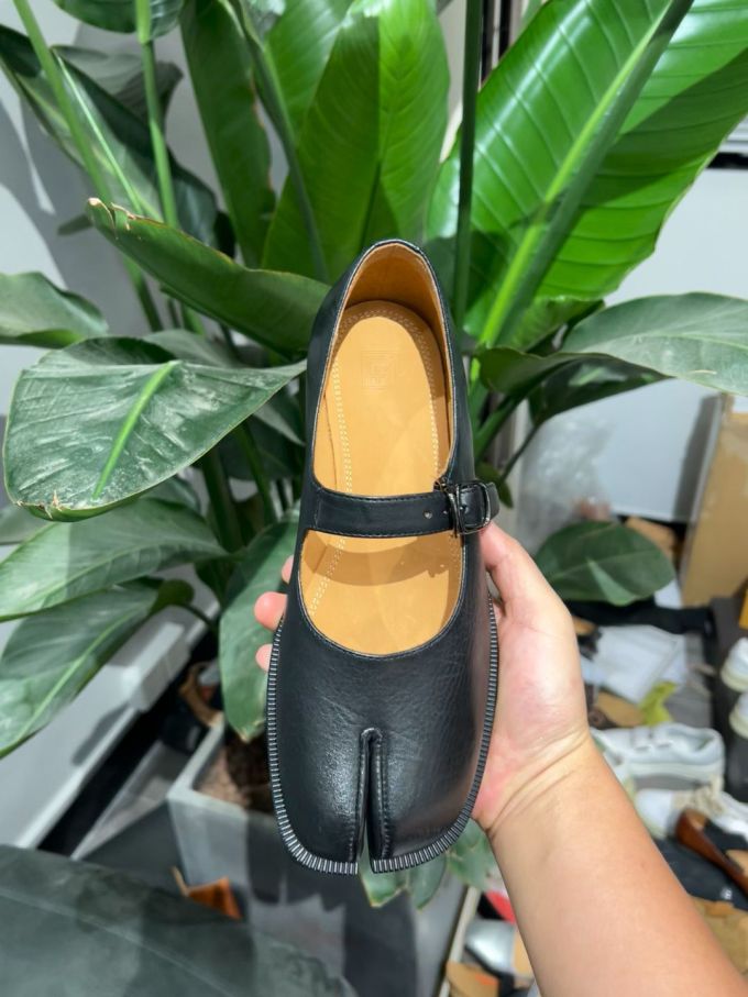 异形头-分趾 袢扣 中口鞋 皮革 