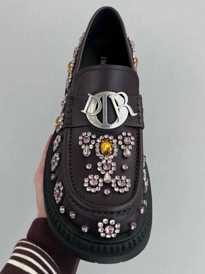 圆头 低帮 一脚蹬 深口鞋 皮革 