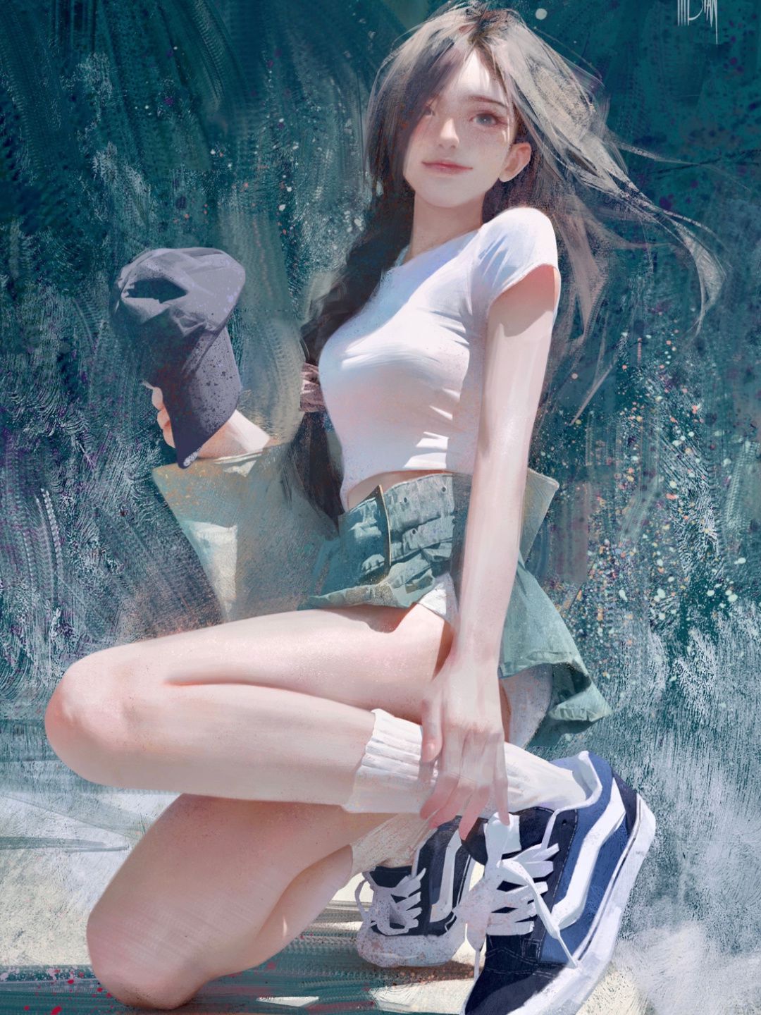 针织面料 截短型 V领 海鸥灰色 方解石粉 黎明灰 ABG辣妹 辣妹  - VALI鞋履AI设计主图