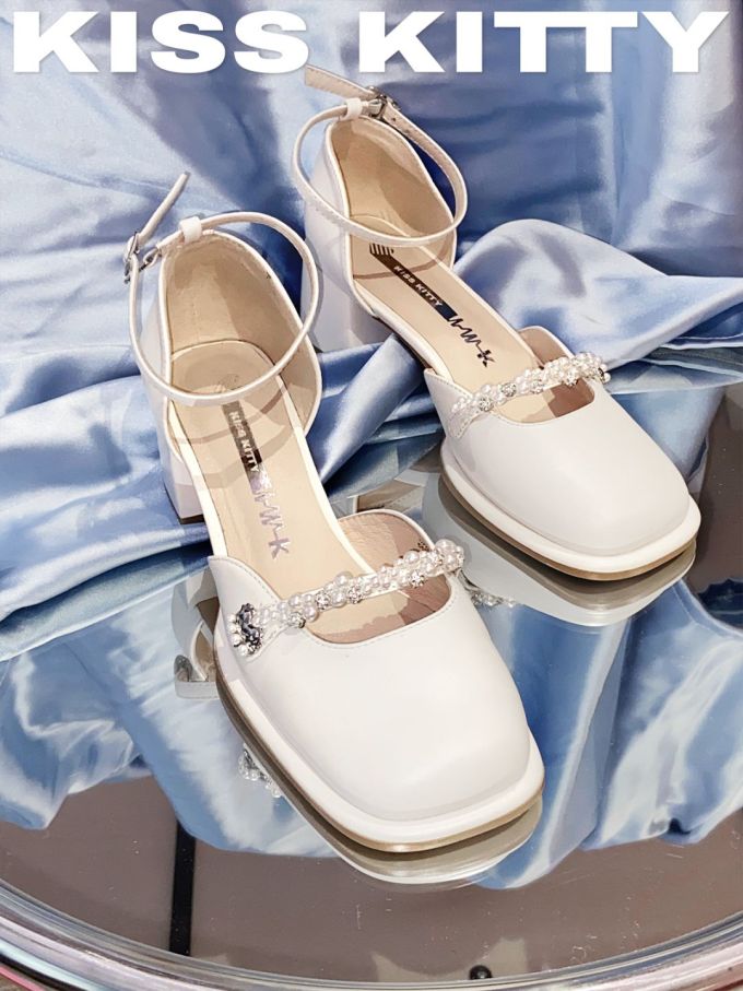 方头 中口鞋 皮革 