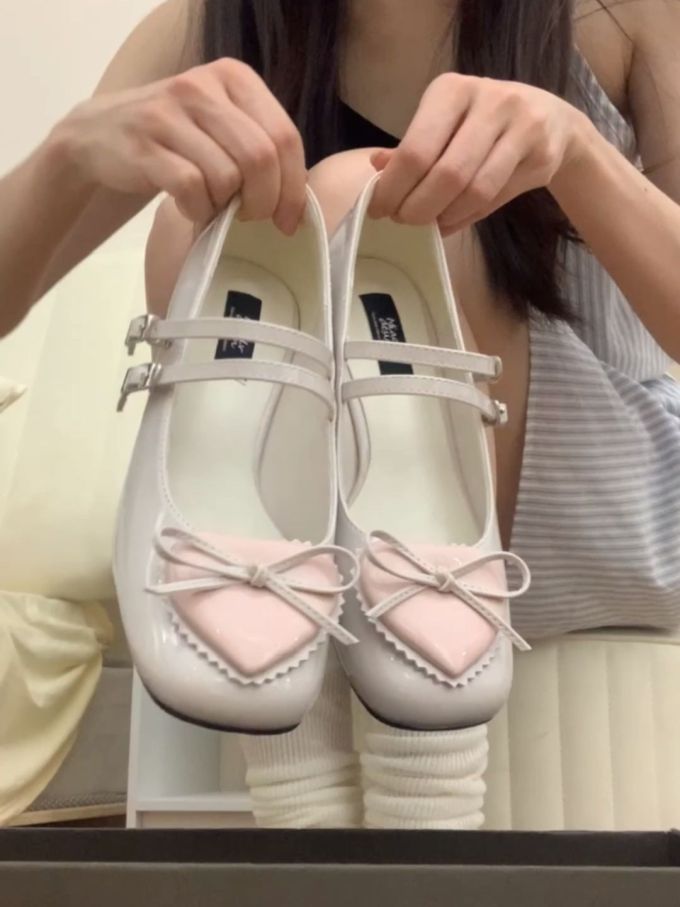 圆头 袢扣 中口鞋 皮革 