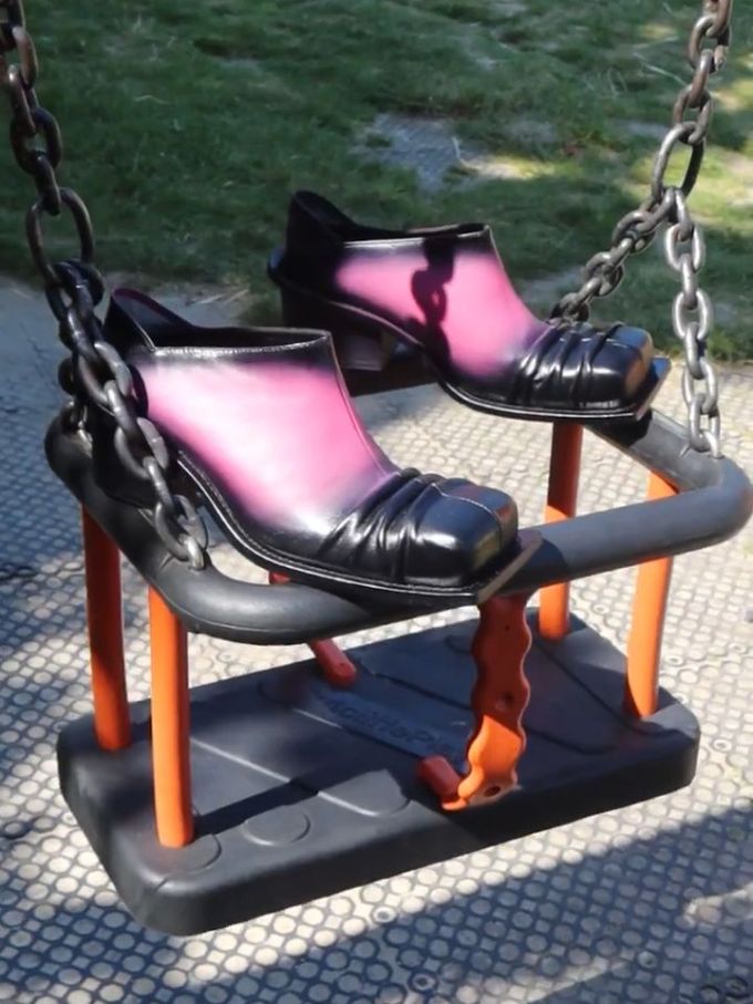 高跟 细跟 无帮 皮革 