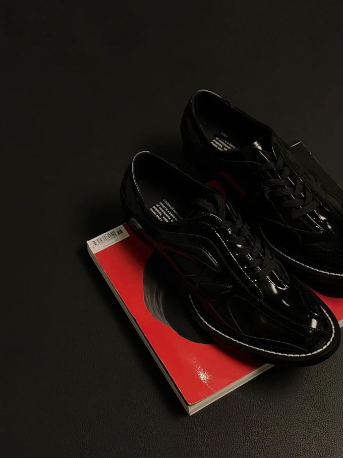 圆头 系带 皮革 