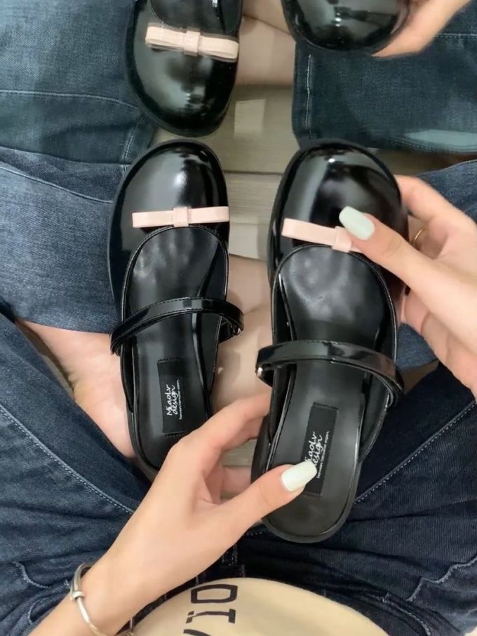 圆头 浅口鞋 皮革 