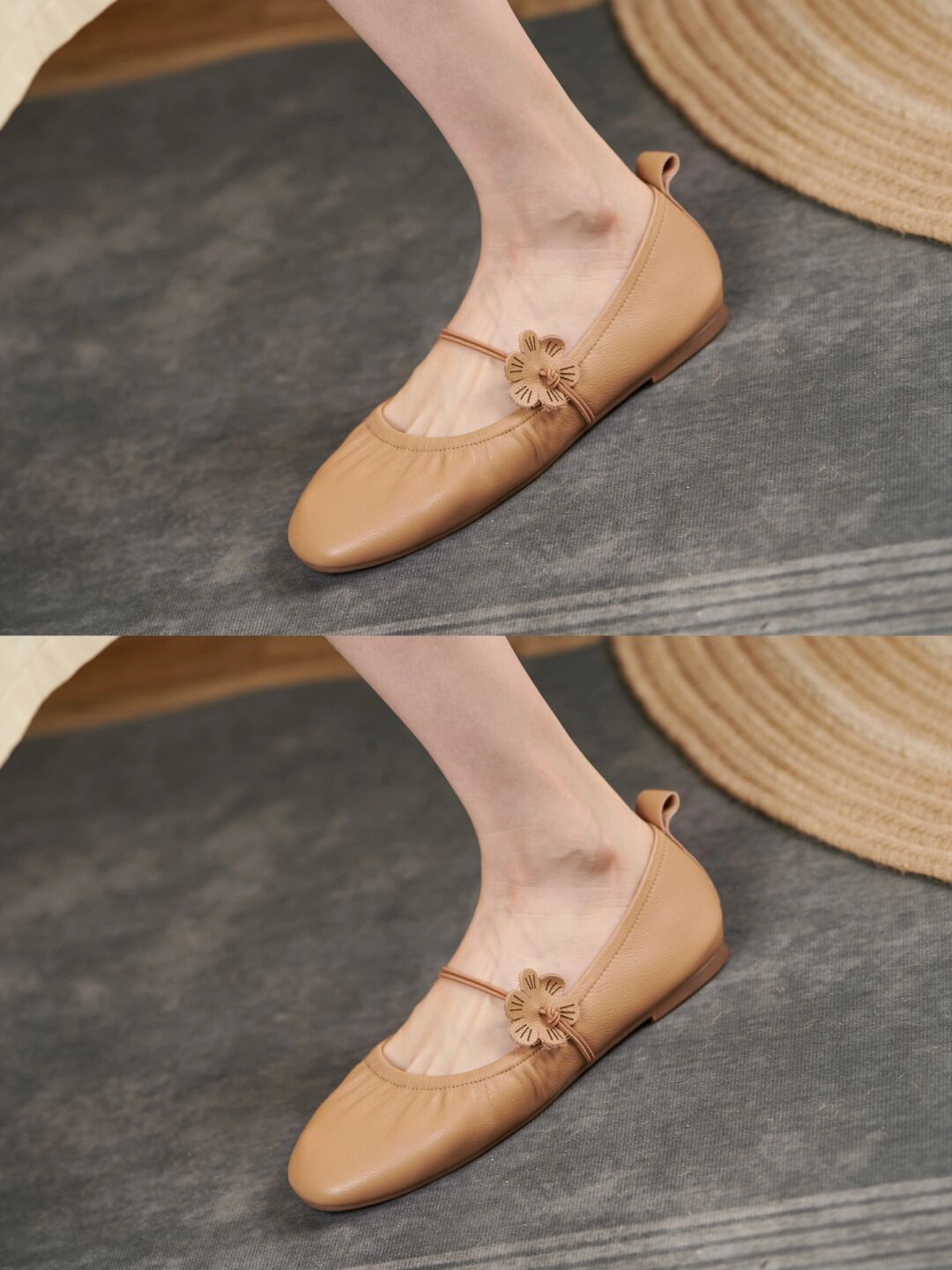 平底 圆头 中口鞋 皮革  - VALI鞋履AI设计主图