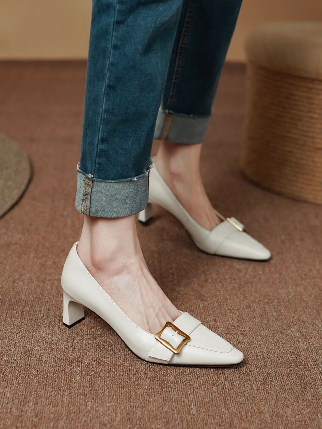 尖头 低帮 一脚蹬 浅口鞋 皮革  - VALI鞋履AI设计主图