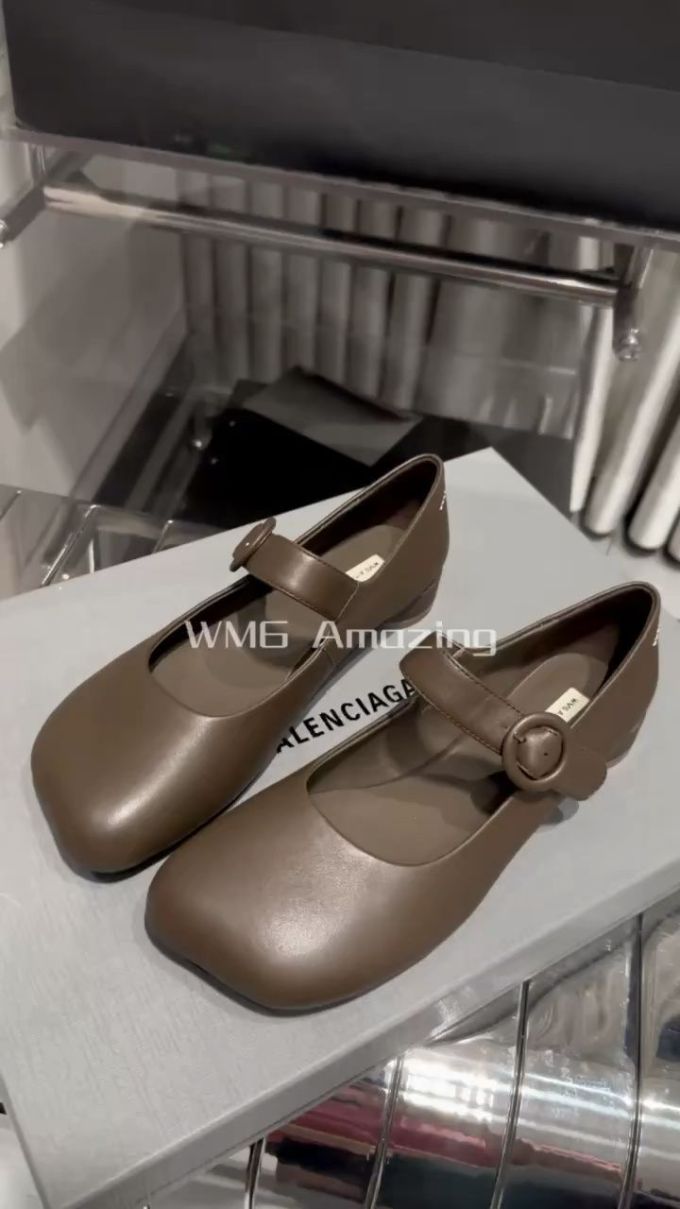 方头 袢扣 中口鞋 皮革 