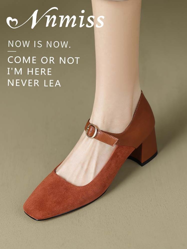 方头 袢扣 浅口鞋 皮革  - VALI鞋履AI设计主图