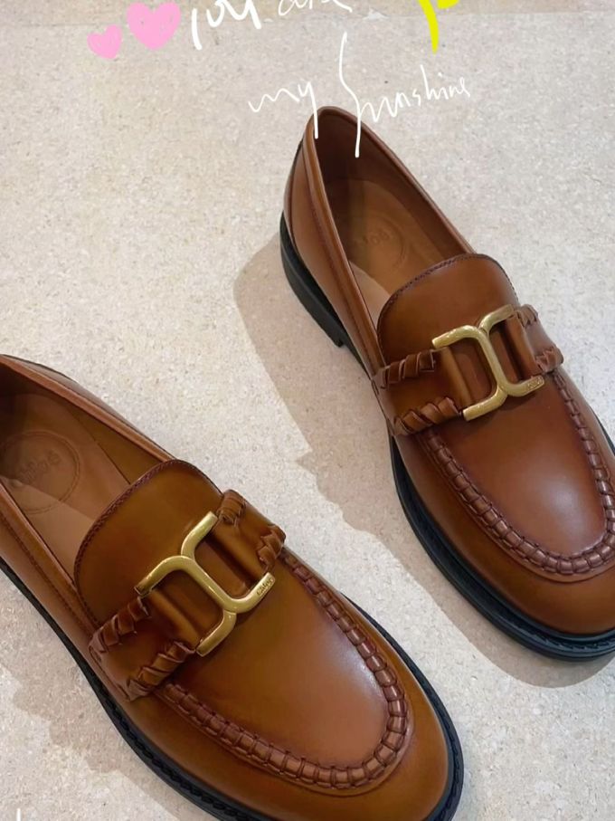 圆头 低帮 一脚蹬 深口鞋 皮革 