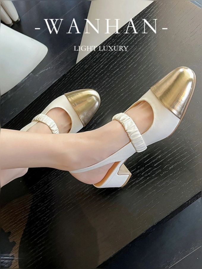 方头 浅口鞋 皮革 