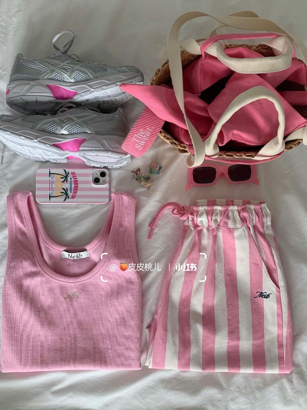 棉麻 A型 条纹/波纹 文字图案 打结-扭结 抽褶 玫瑰酒红紫 灰紫红色  - VALI鞋履AI设计主图