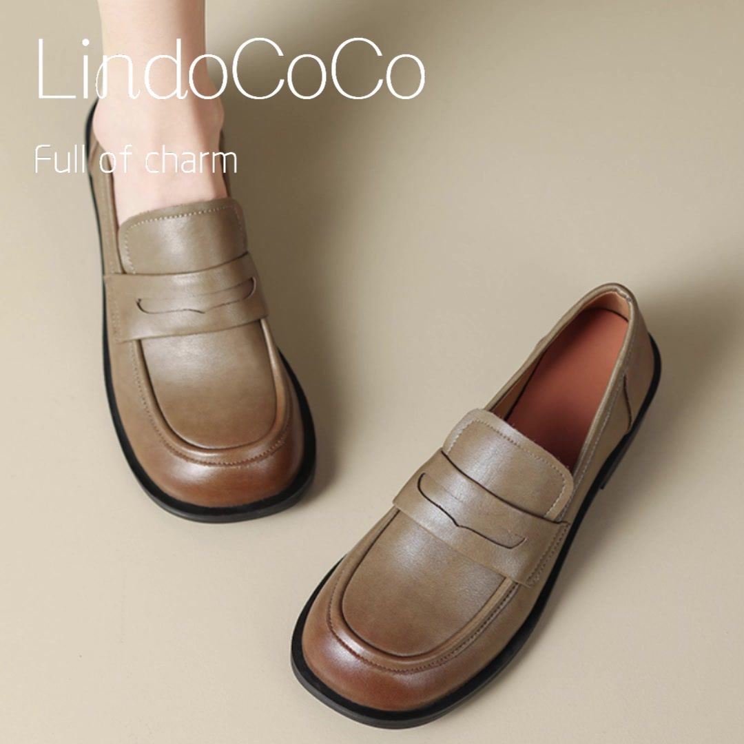 圆头 低帮 一脚蹬 深口鞋 皮革  - VALI鞋履AI设计主图