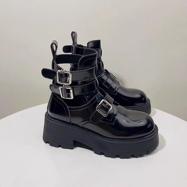 圆头 袢扣 皮革  - VALI鞋履AI设计主图