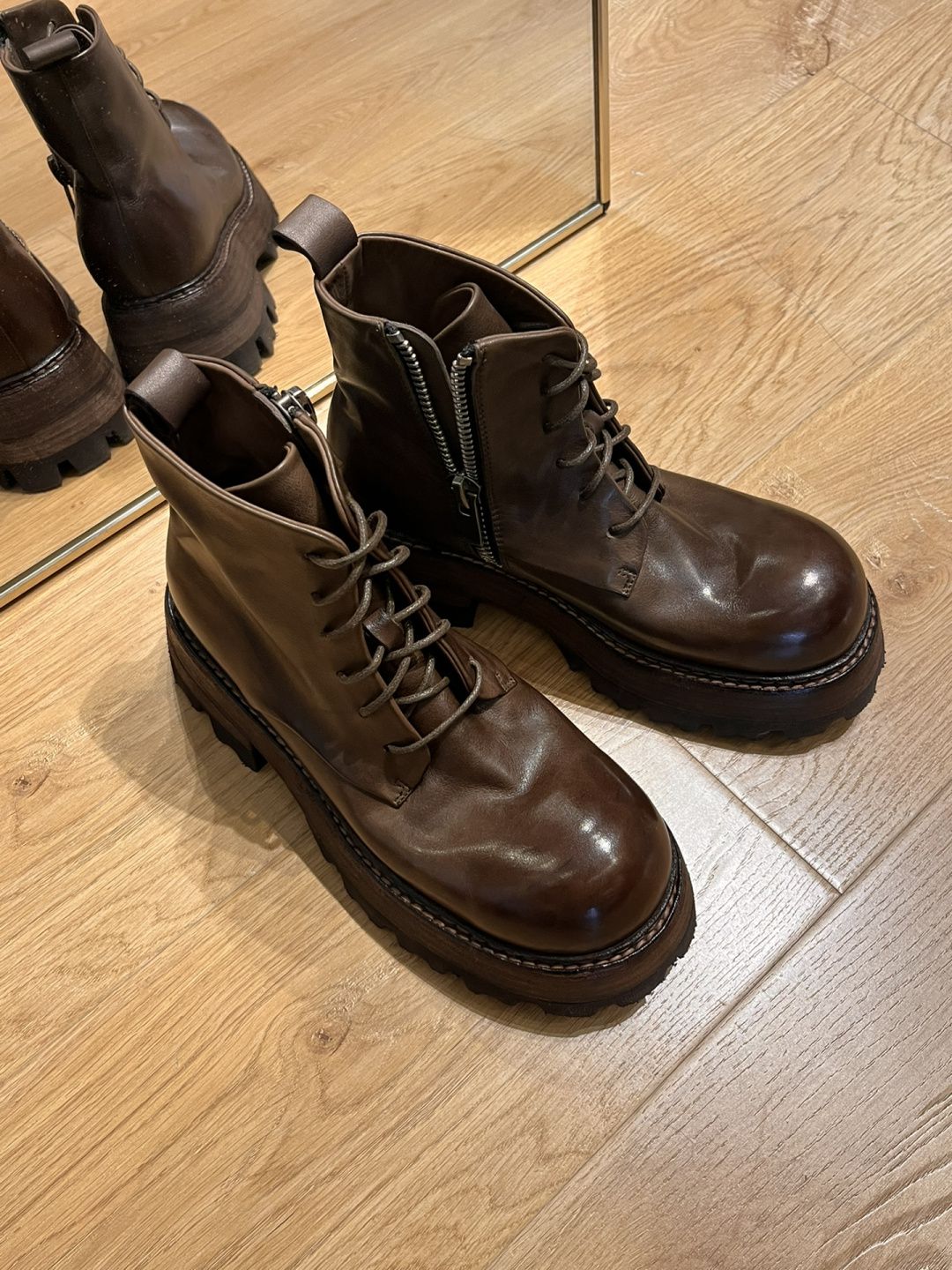 圆头 系带 皮革  - VALI鞋履AI设计主图