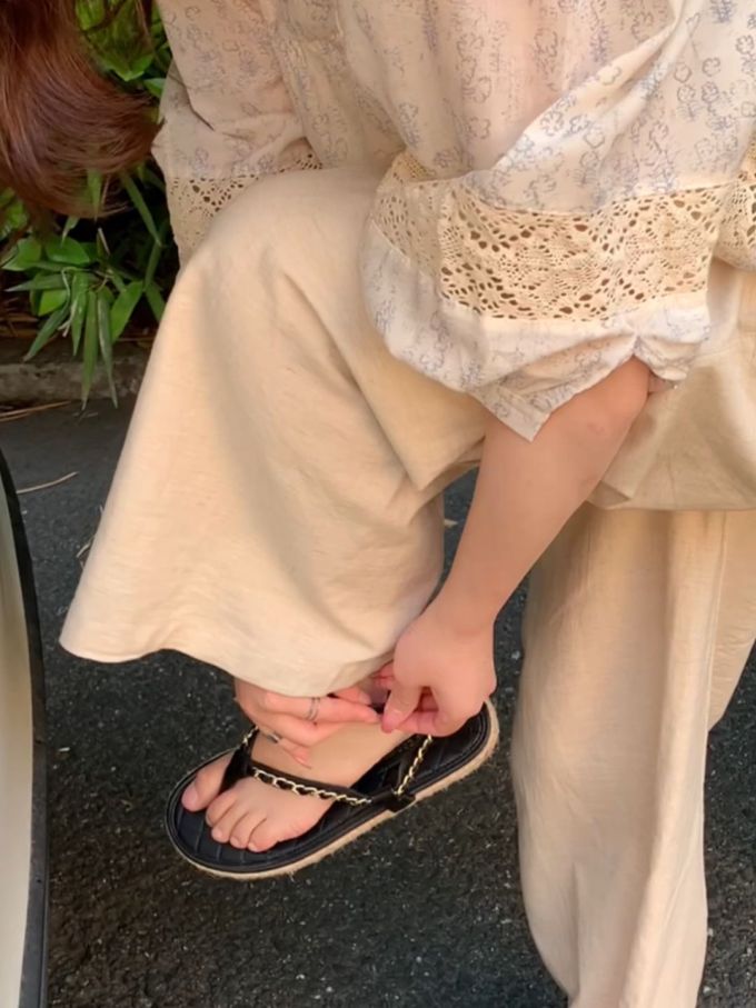 棉麻 H型 抽褶 嫩桃色 果仁糖色 杏仁酪色 蕾丝花边 