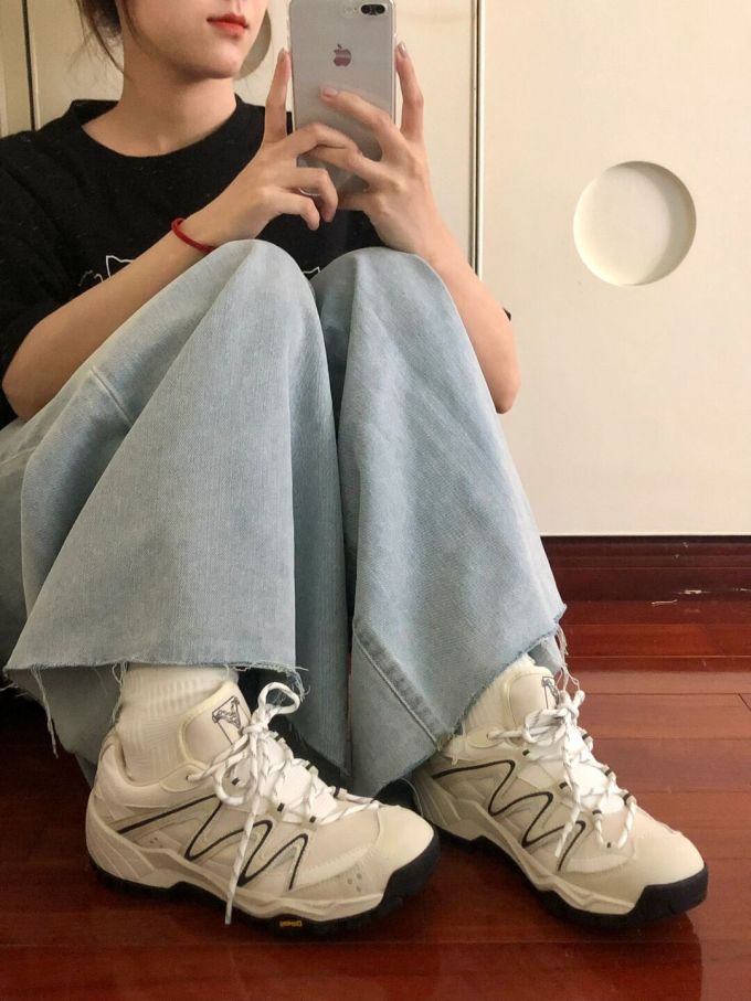 牛仔面料 洗水 毛边 高楼色 岩脊色 韩系休闲 休闲 