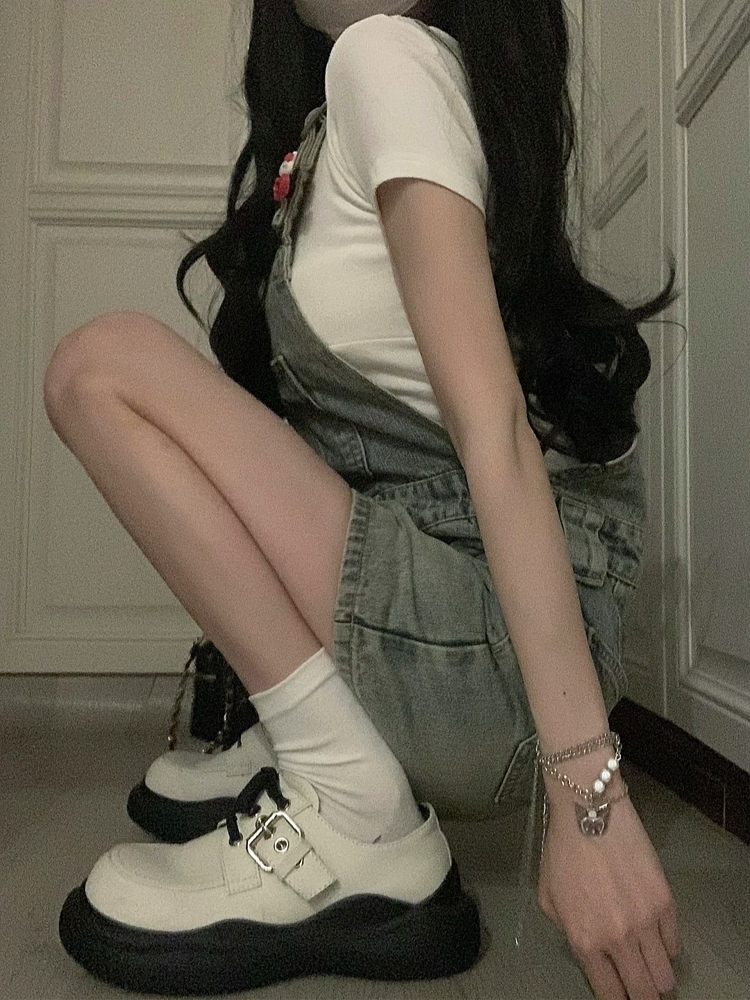 针织面料 圆形领 燕麦色 松香色  - VALI鞋履AI设计主图