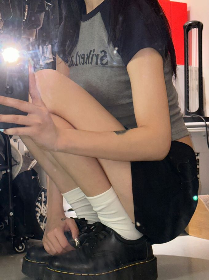 厚底 圆头 系带 皮革 