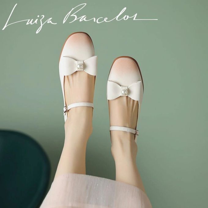 圆头 袢扣 中口鞋 皮革 