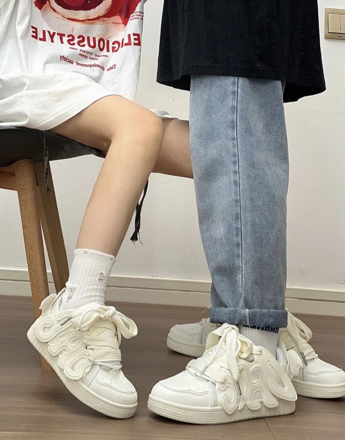 低帮 系带 魔术贴 皮革 