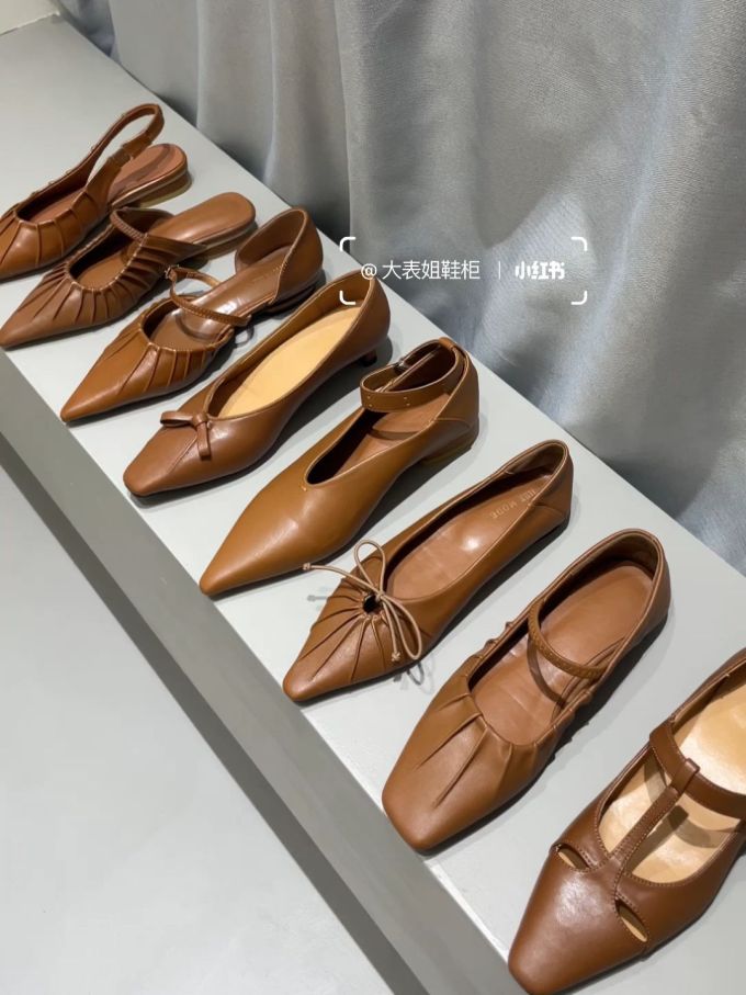 方头 中口鞋 皮革 