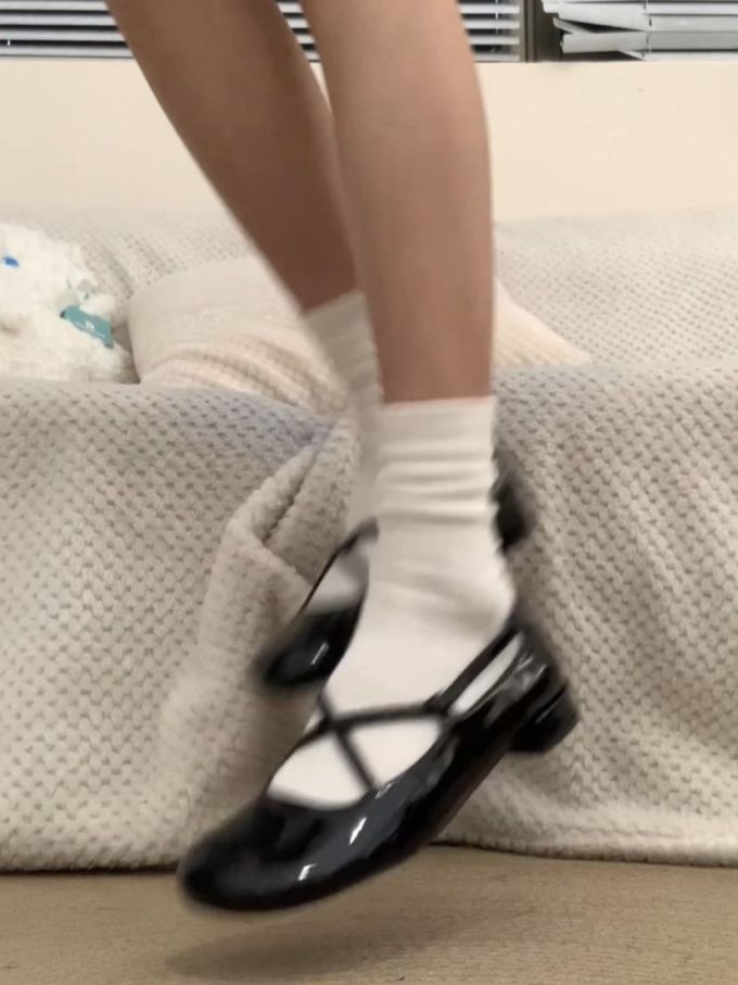 圆头 浅口鞋 皮革 